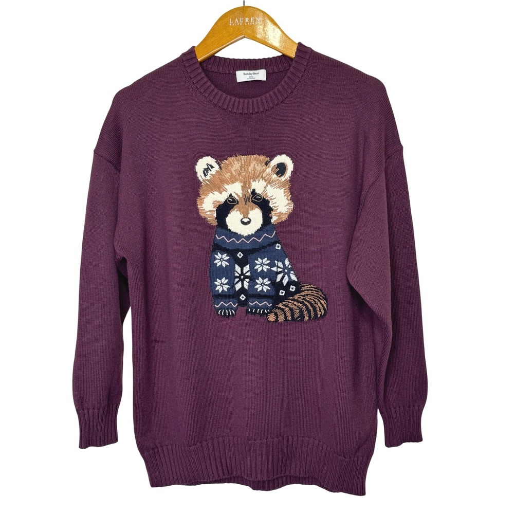 Aritzia Sunday Best Peggy Icon Sweater Raccoon 2XS Purple